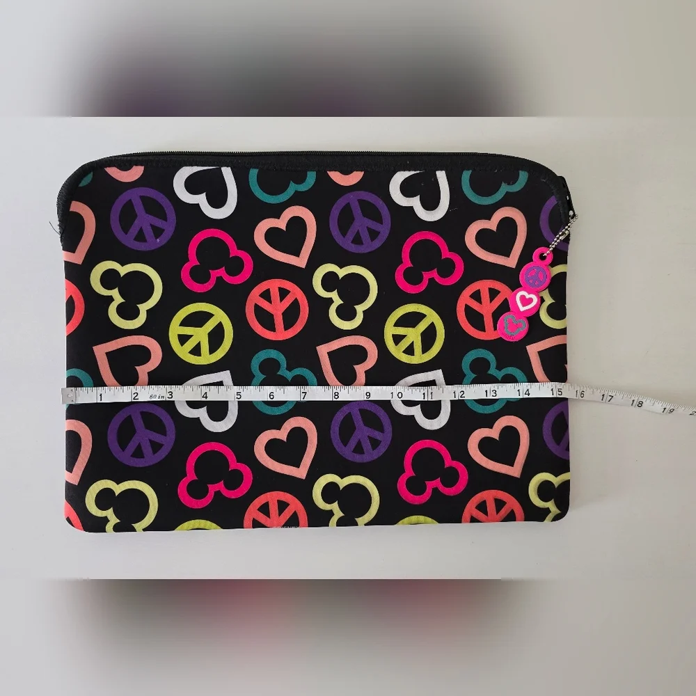 Disney Mickey Mouse Reversible Laptop Sleeve Multicolor Icons & Collage